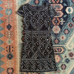 Adrianna Papell beaded dress, cap sleeve. Size 2